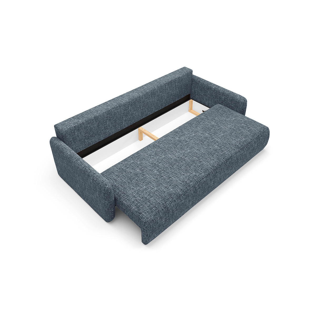 SOFA Lazare 3 Sitzplätze Blau - Blau, Holz (217/86/102cm) - Petits-meubles