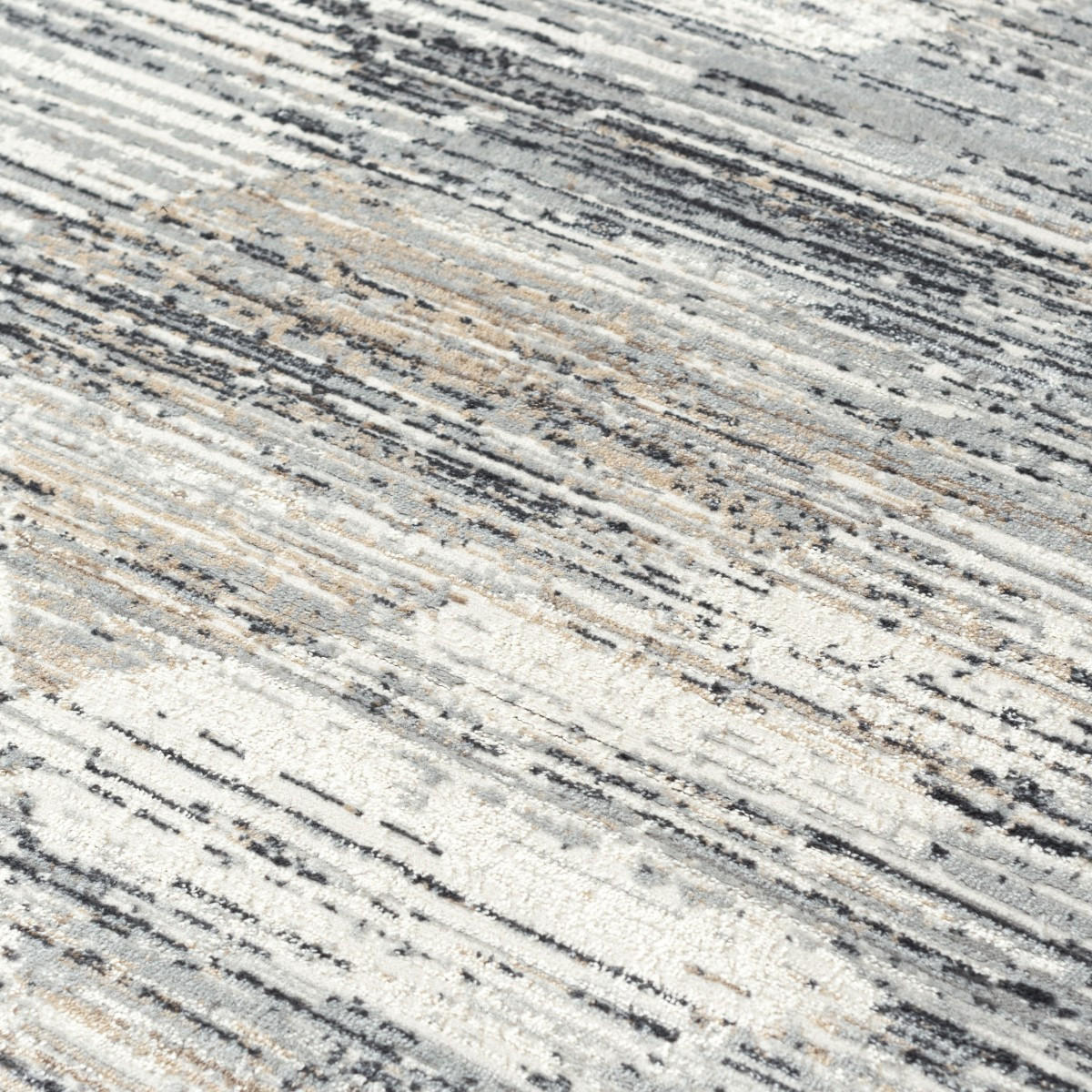 KOBEREC béžový krémový abstraktný - 200 x 300 cm - sivá, textil (200/300cm) - Mazovia