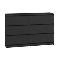 KOMMODE bella6 Schwarz - Schwarz, Holzwerkstoff (119/76/35cm) - roe furniture