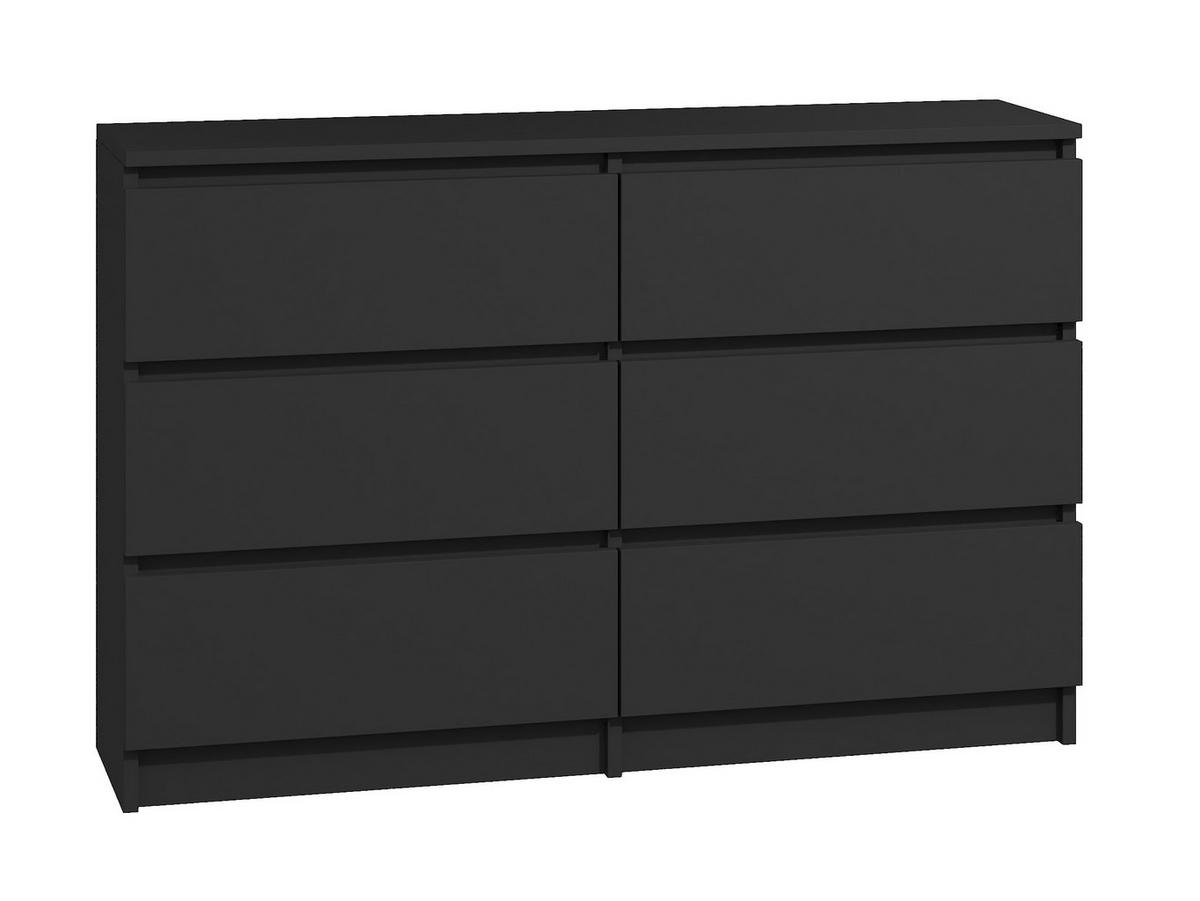KOMMODE bella6 Schwarz - Schwarz, Holzwerkstoff (119/76/35cm) - roe furniture