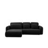 ECKSOFA NEST Universal mit Liegeflache 157x240 cm - Schwarz, Textil (280/187cm) - Muffo
