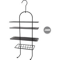 DUSCHREGAL Carl Schwarz 26.2/11.5/45 cm Metall - Schwarz, Metall (11.5/45/26.2cm) - Mondex