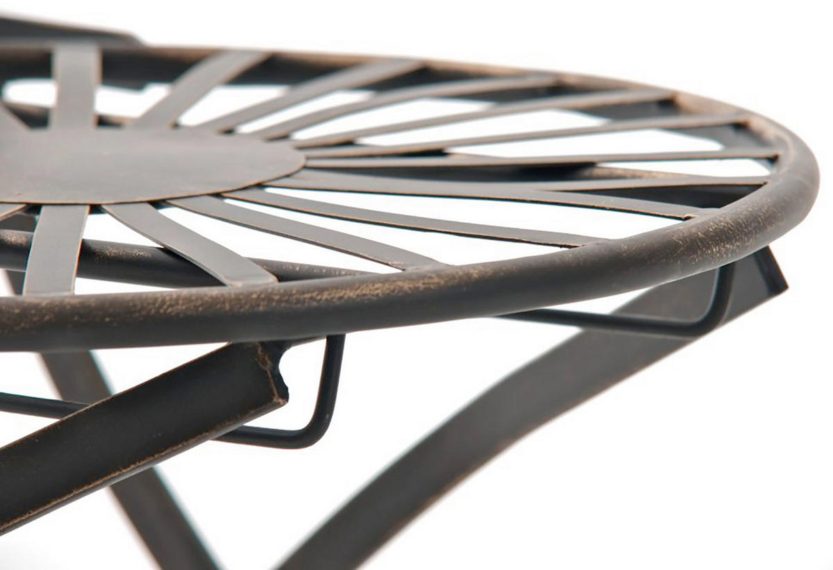 BALKONSET Bistroset Fuver Metall Bronze 2 Personen - Bronzefarben, Metall - DELUKE