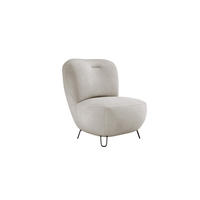 SESSEL LUIS, Skandinavischer Stil – Freistehend, 82×56×82 cm, SCHMUTZIGES BEIGE - Greige/Schwarz, Holz/Textil (82/82/66cm) - DomoHome