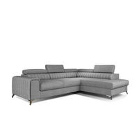 ECKSOFA - OLIVIER (Rechts, Lichtgrau) - Hellgrau, Textil (275/205cm) - Möblo