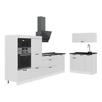 BUCĂTĂRIE Fame-Line, Casă de țară albă/Alb, 380 cm, AP Antracit - alb, compozit lemnos (380/153.6/60cm) - Vicco