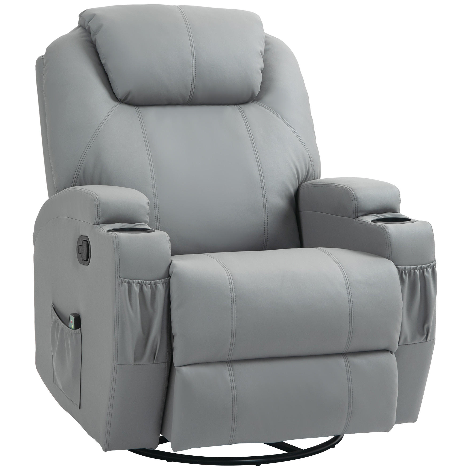 MASSAGESESSEL - Hellgrau, Kunststoff (92/109/84cm) - HOMCOM