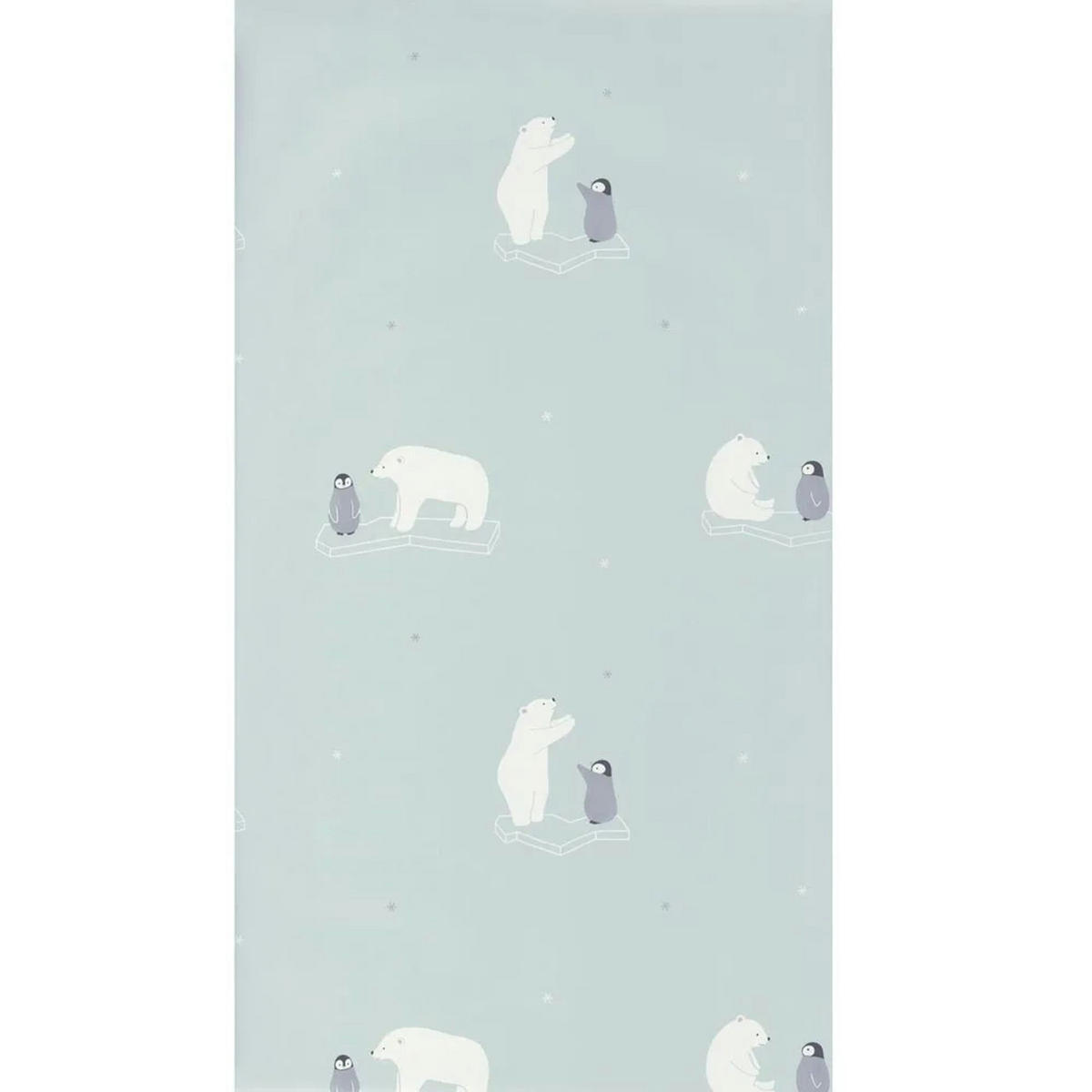 CASADECO Kindertapete Happy Dreams Eisbären blau - Blau, Fell (10/10cm) - Casadeco