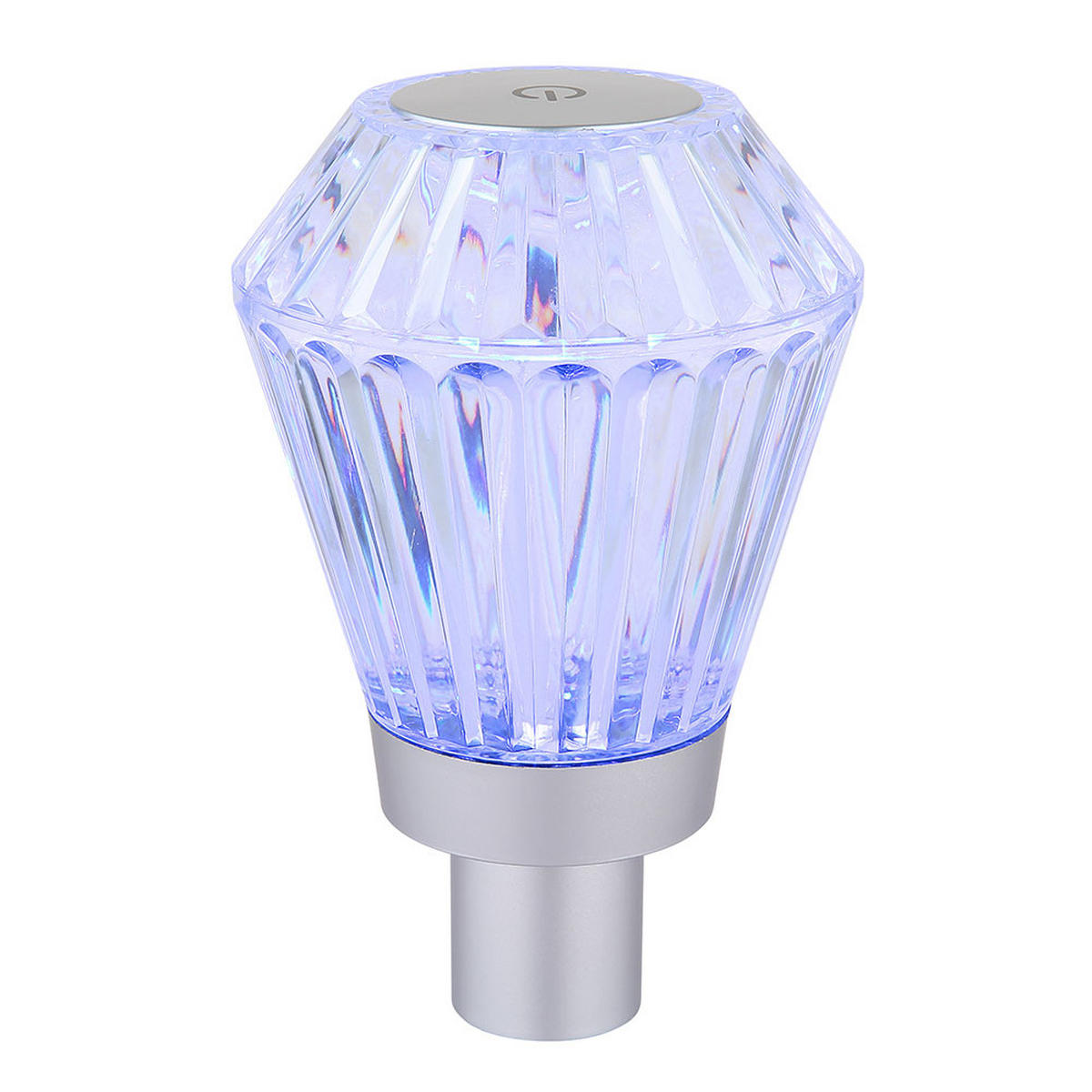 LED TISCHLEUCHTE POLIMI Silber Kristalloptik - Silberfarben, Kunststoff (11/11/16.9cm) - Globo Lighting