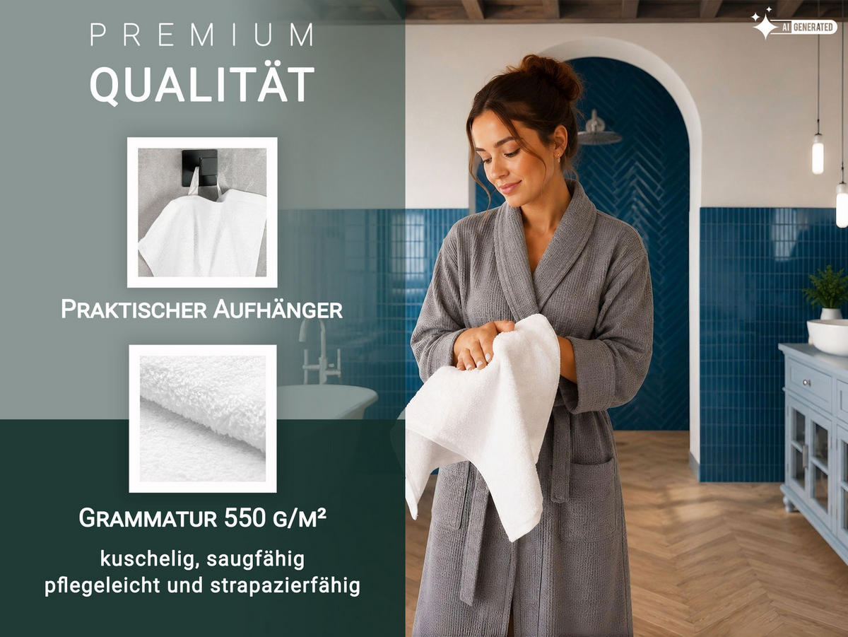 GÄSTETÜCHER, 10er-Set, 30x50 cm, 100% Baumwolle, Weiß - Weiß, Textil (30/50cm) - Zollner