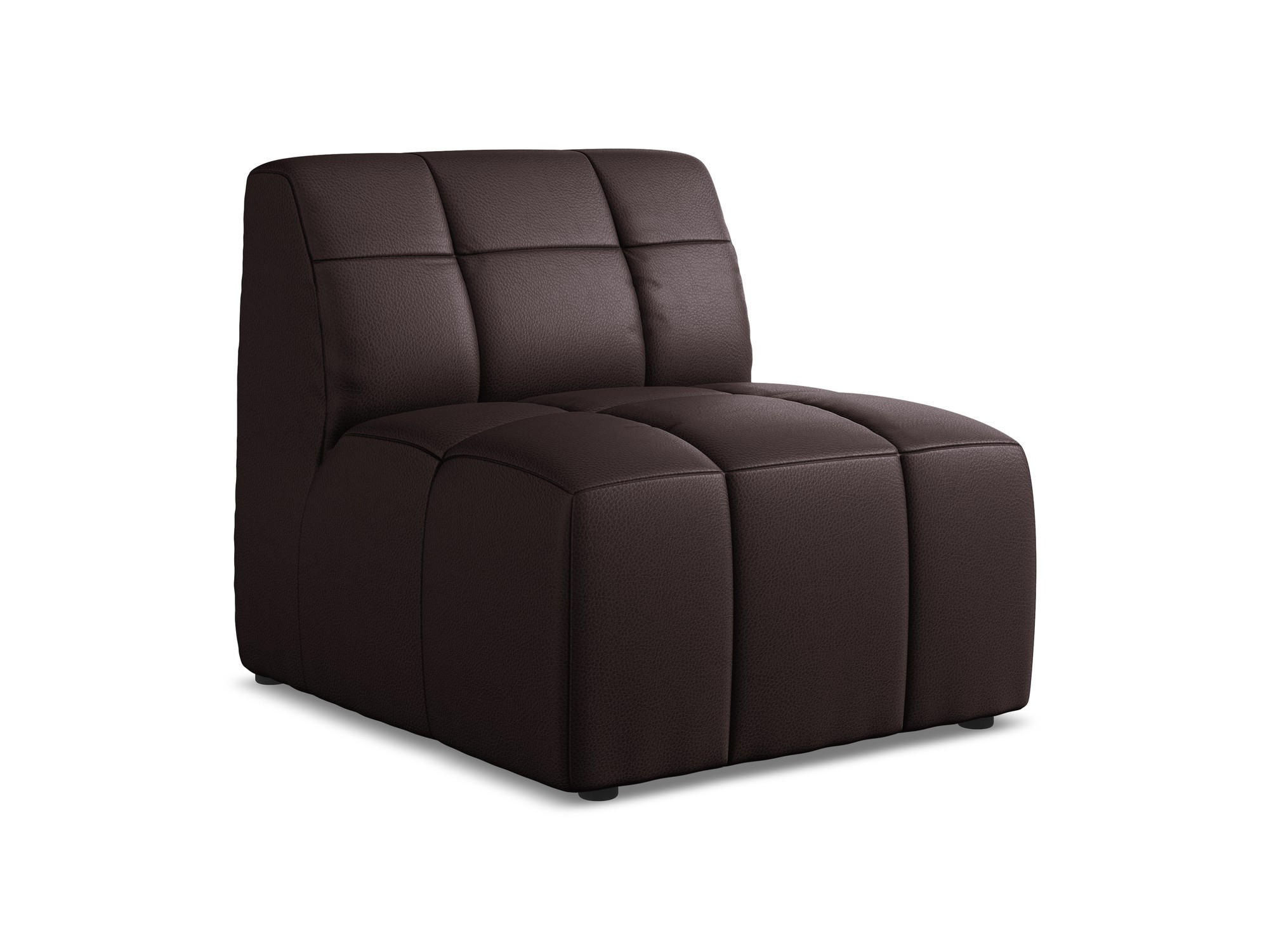 SOFAELEMENT Kunstleder Violett - Pflaume/Schwarz, Holzwerkstoff/Kunststoff (75/77/90cm) - Makamii