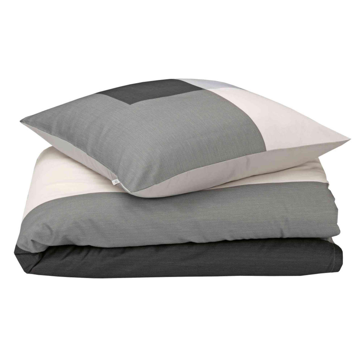 SATIN BETTWÄSCHE ART - Grau, Textil (155/220cm) - Schöner Wohnen