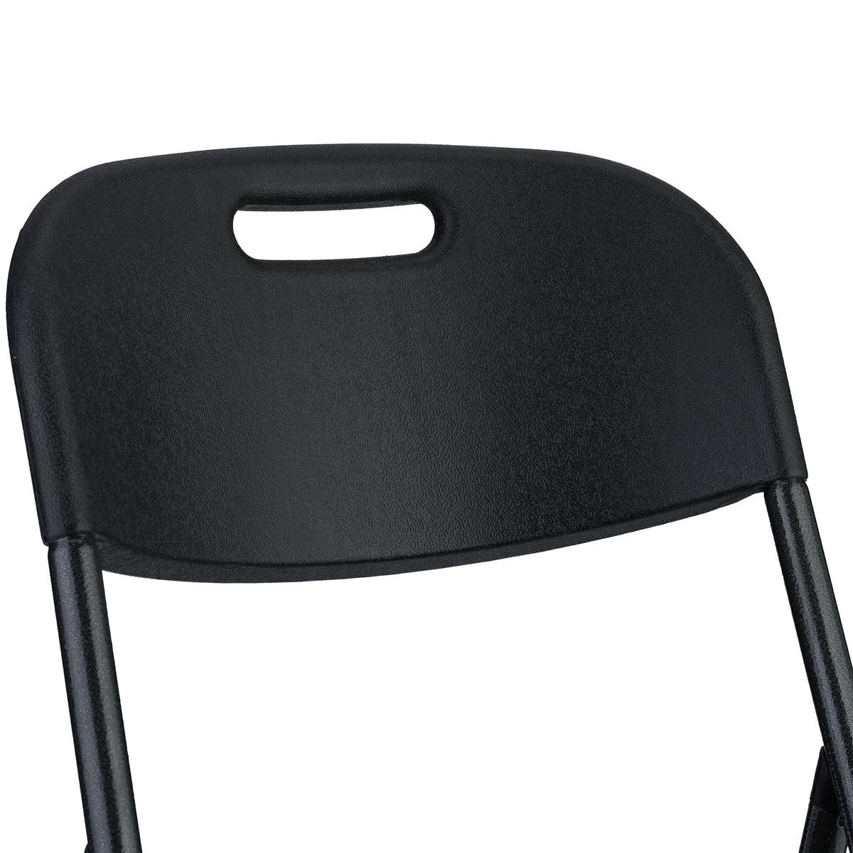 2XKLAPPSTUHL - Schwarz, Kunststoff/Metall (45/87/52.5cm) - Relaxdays
