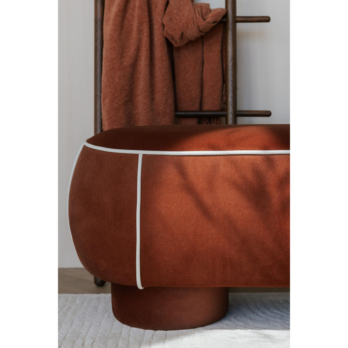 SITZBANK Marina Hocker M Rot - Rot, Kunststoff (77.5/49/45.5cm) - Housecraft Living