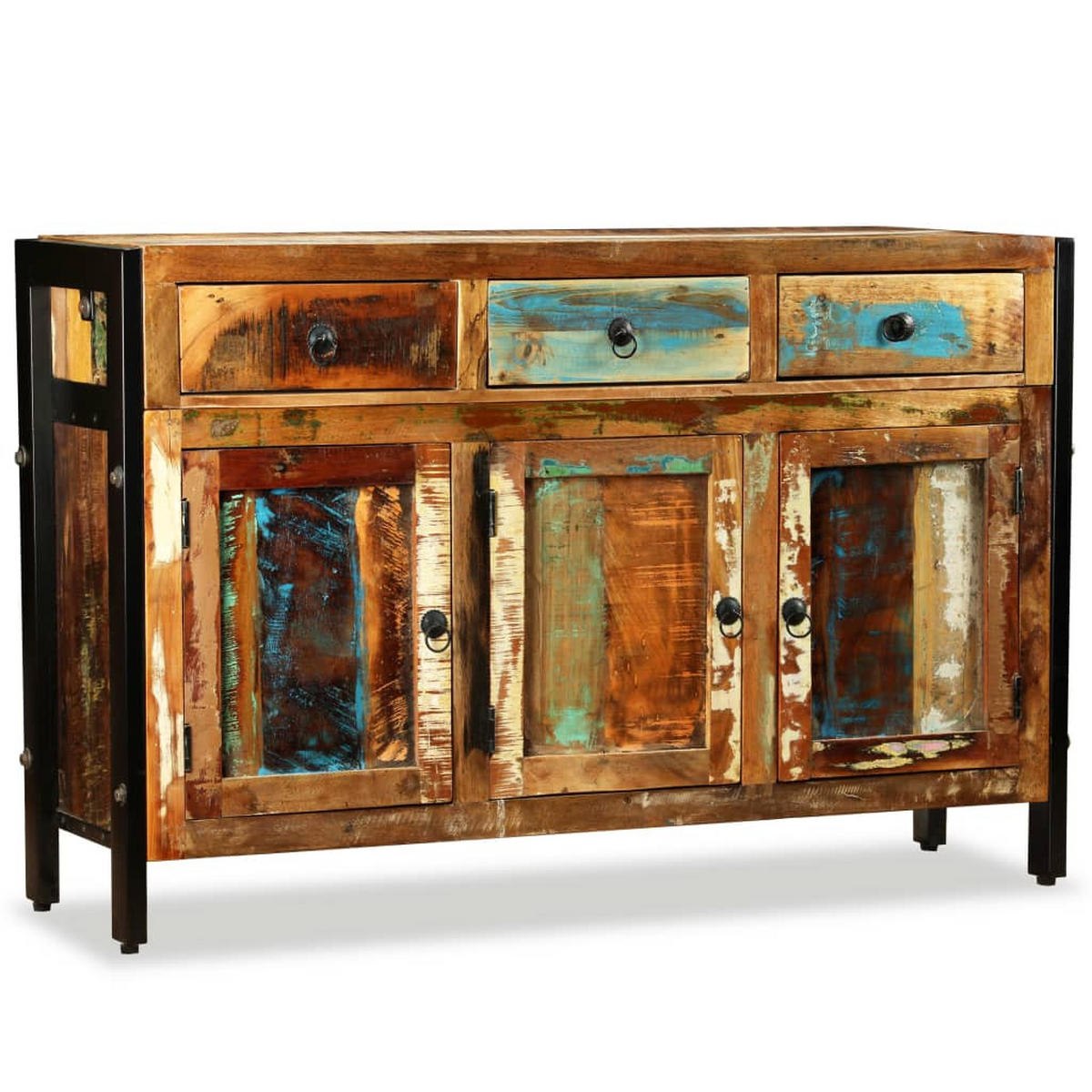 SIDEBOARD Altholz Massiv 120/35/76 Cm - Braun, Holz (35/76/120cm) - vidaXL