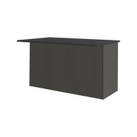 KÜCHENINSEL Anthrazit, Schiefer 90/155/90 cm - Schwarz, Holzwerkstoff (155/90/90cm) - DMORA