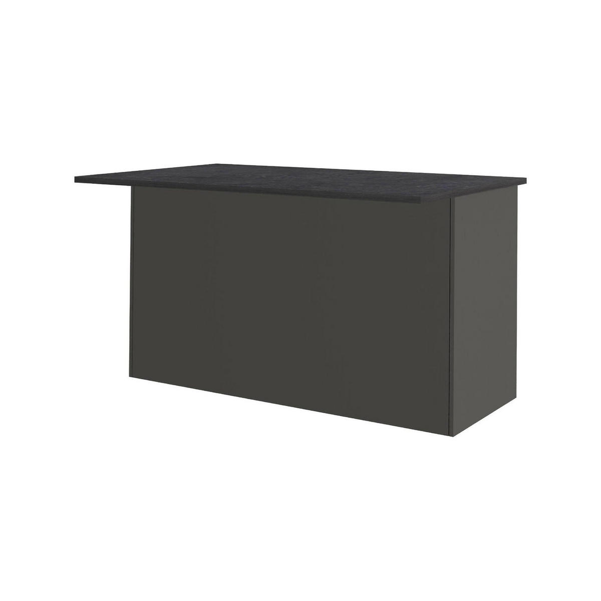 KÜCHENINSEL Anthrazit, Schiefer 90/155/90 cm - Schwarz, Holzwerkstoff (155/90/90cm) - DMORA