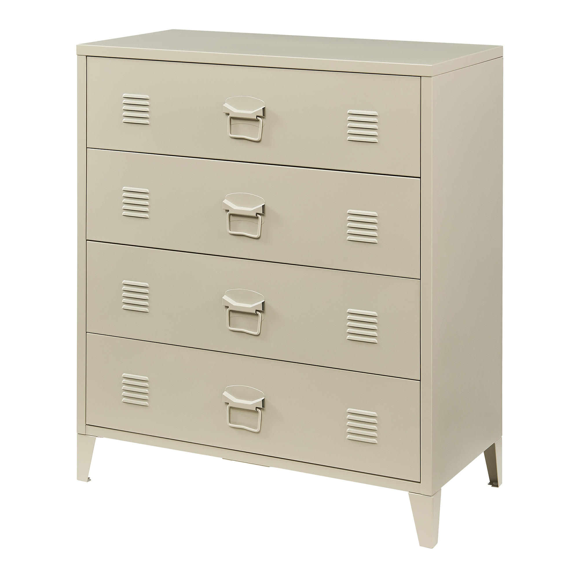 METALLSCHRANK Hämeenlinna - Beige, Metall (80/92/40cm) - [en.casa]