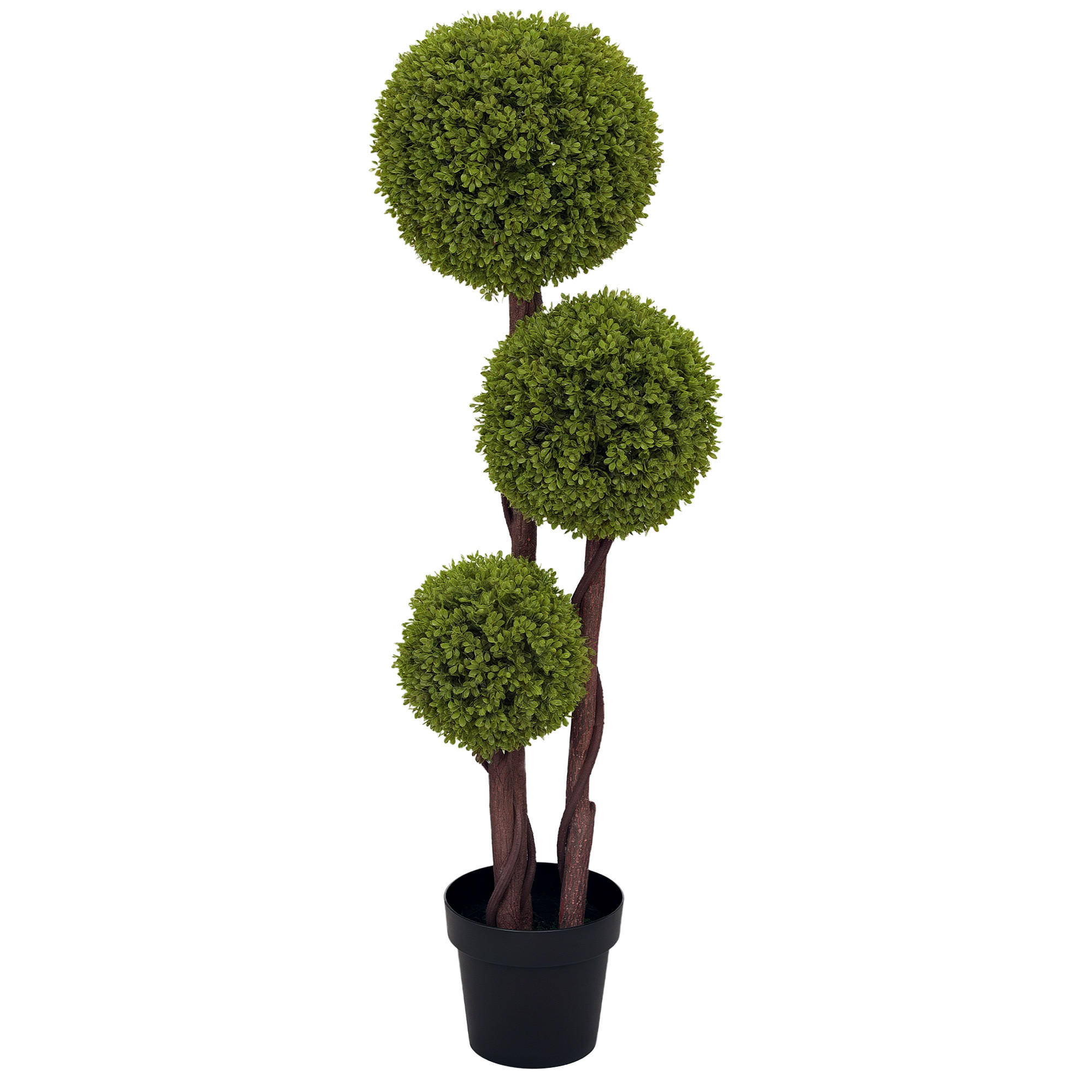 KUNSTPFLANZE DE-08566 realistisch für Außenbereich Grün+Schwarz - Grün, Kunststoff (115cm) - ComfortXL