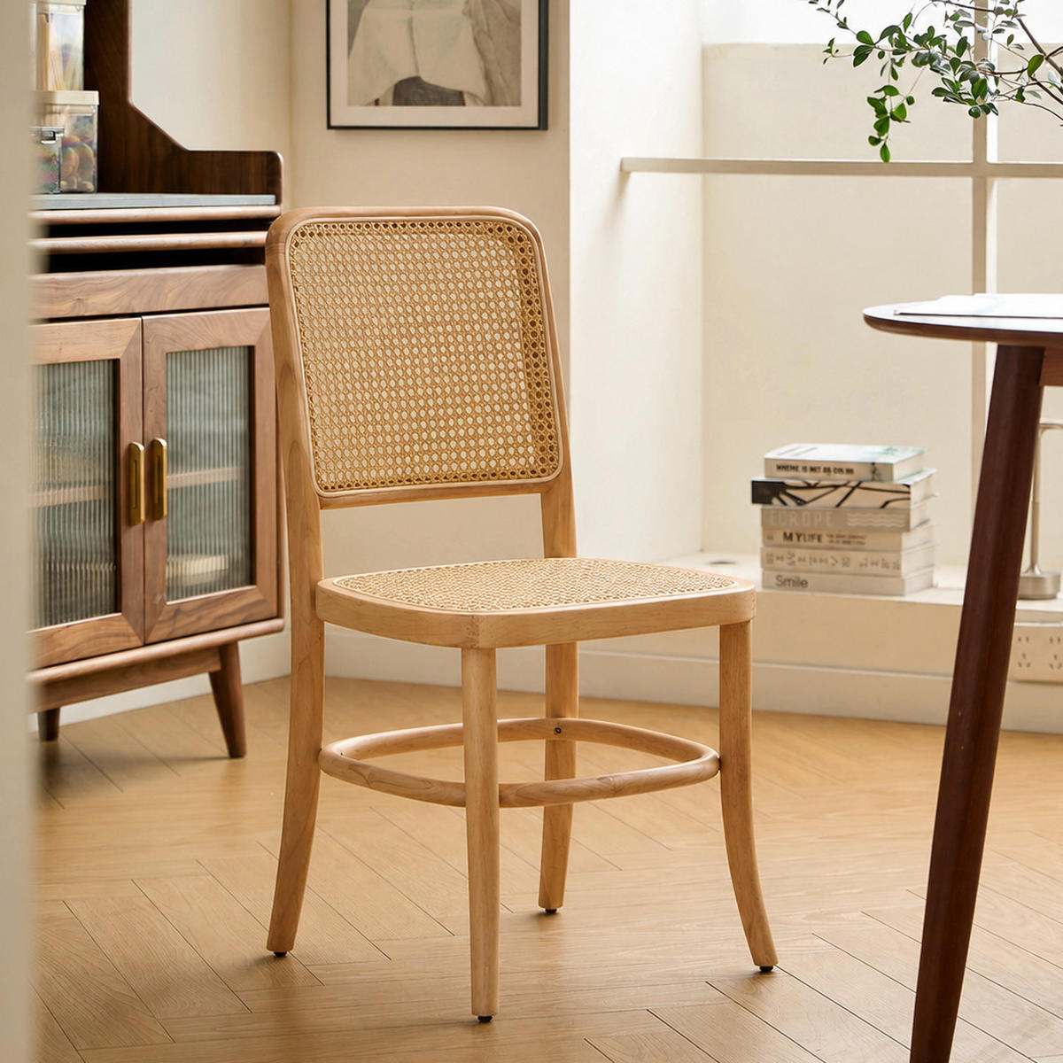 STUHL 2er-Set Rattan Braun - Braun, Holz (44/90/46cm) - Nordlys