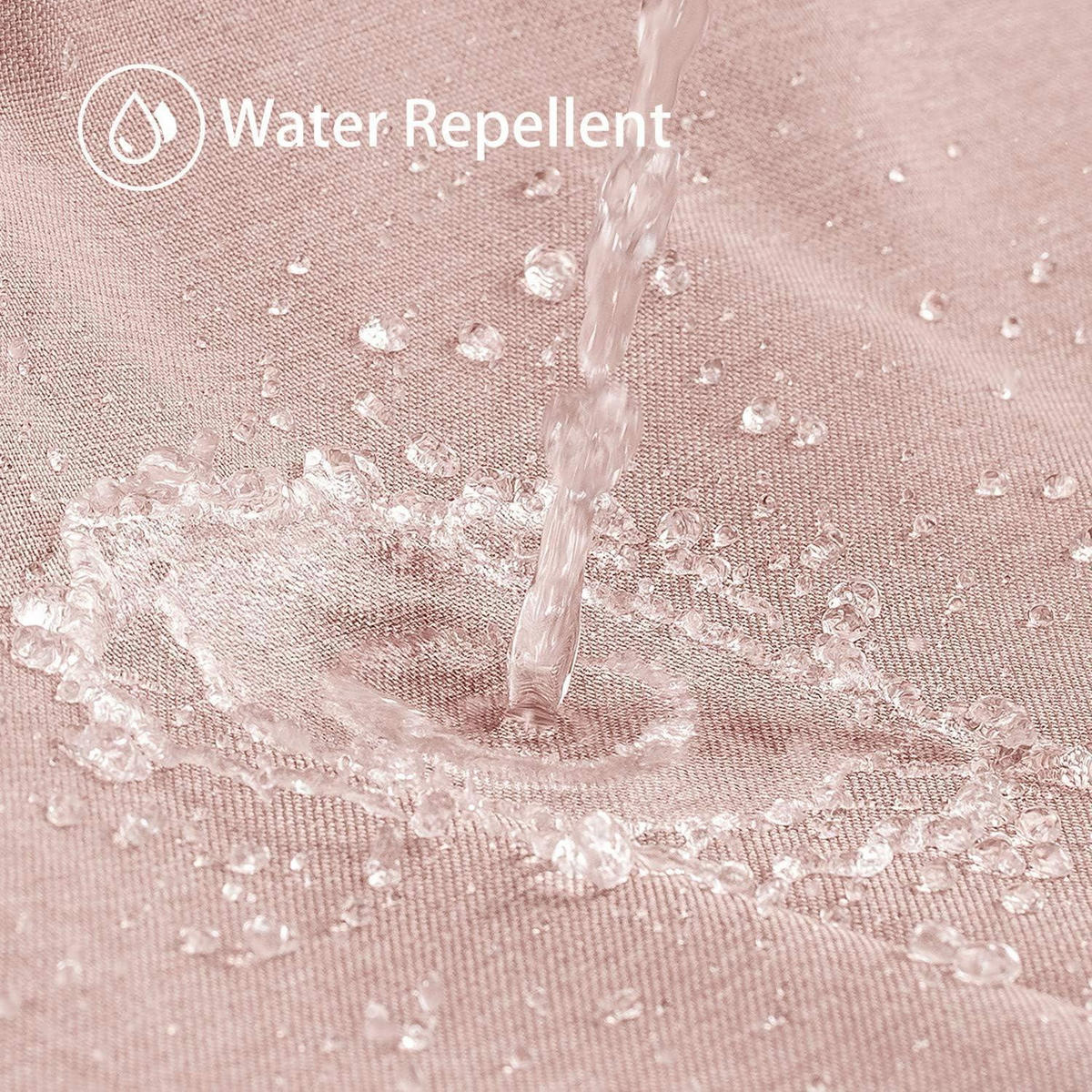 DUSCHVORHANG Leinen 122 x 182 cm Rosa - Rosa, Textil (122/182cm)