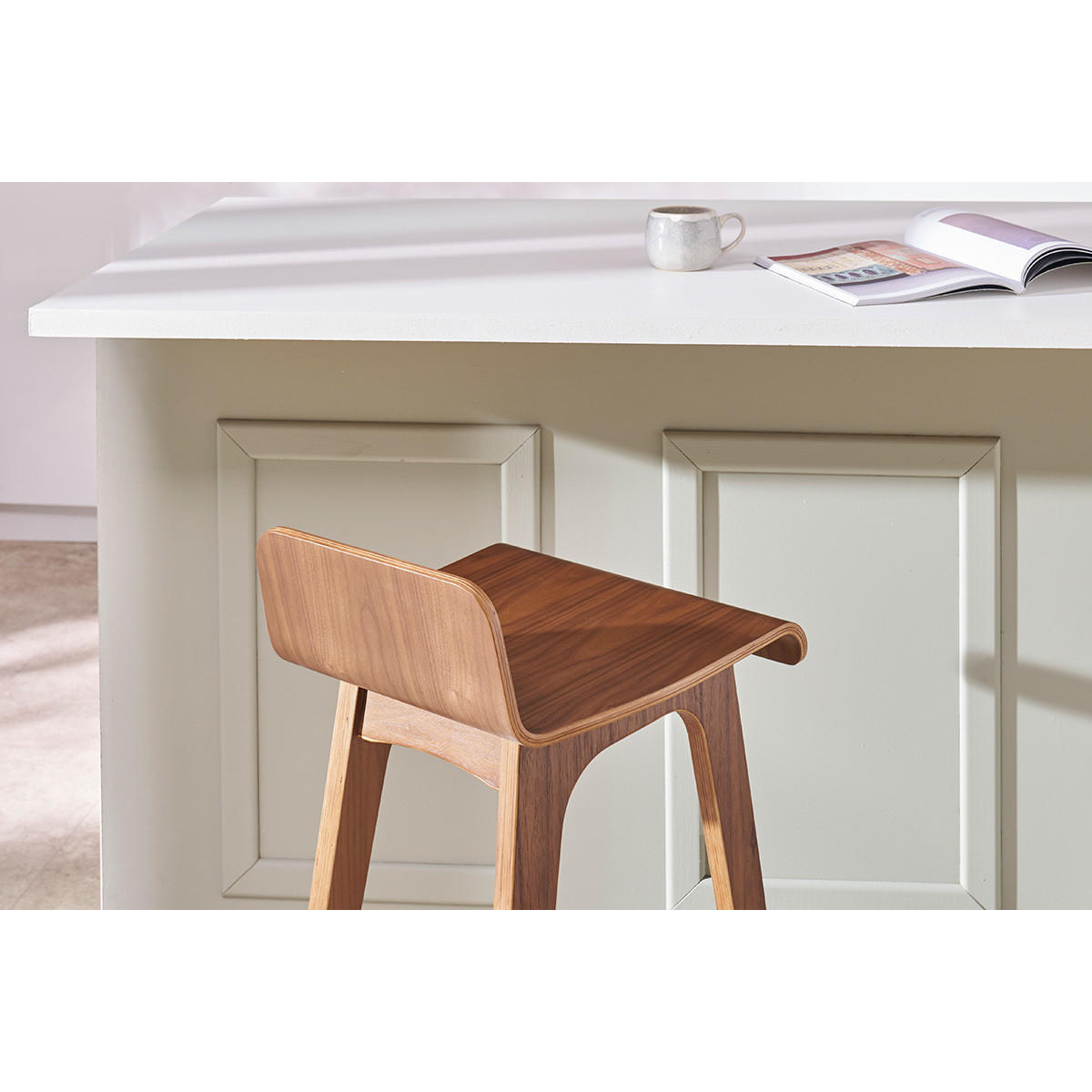 BARHOCKER Skandinavisch Dunkles Holz 65 cm BALTIK - Braun, Holz (44/77.5/39.5cm) - Miliboo