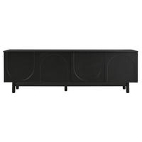 TV-MÖBEL Schwarz 175/38/56 cm - Schwarz, Holzwerkstoff (175/56/38cm) - PANGIVO