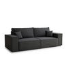 SOFA MIT SCHLAFFUNKTION Milos Anthrazit Webstoff - Anthrazit/Schwarz, Holz/Holzwerkstoff (255/70/105cm) - Maison de Reve