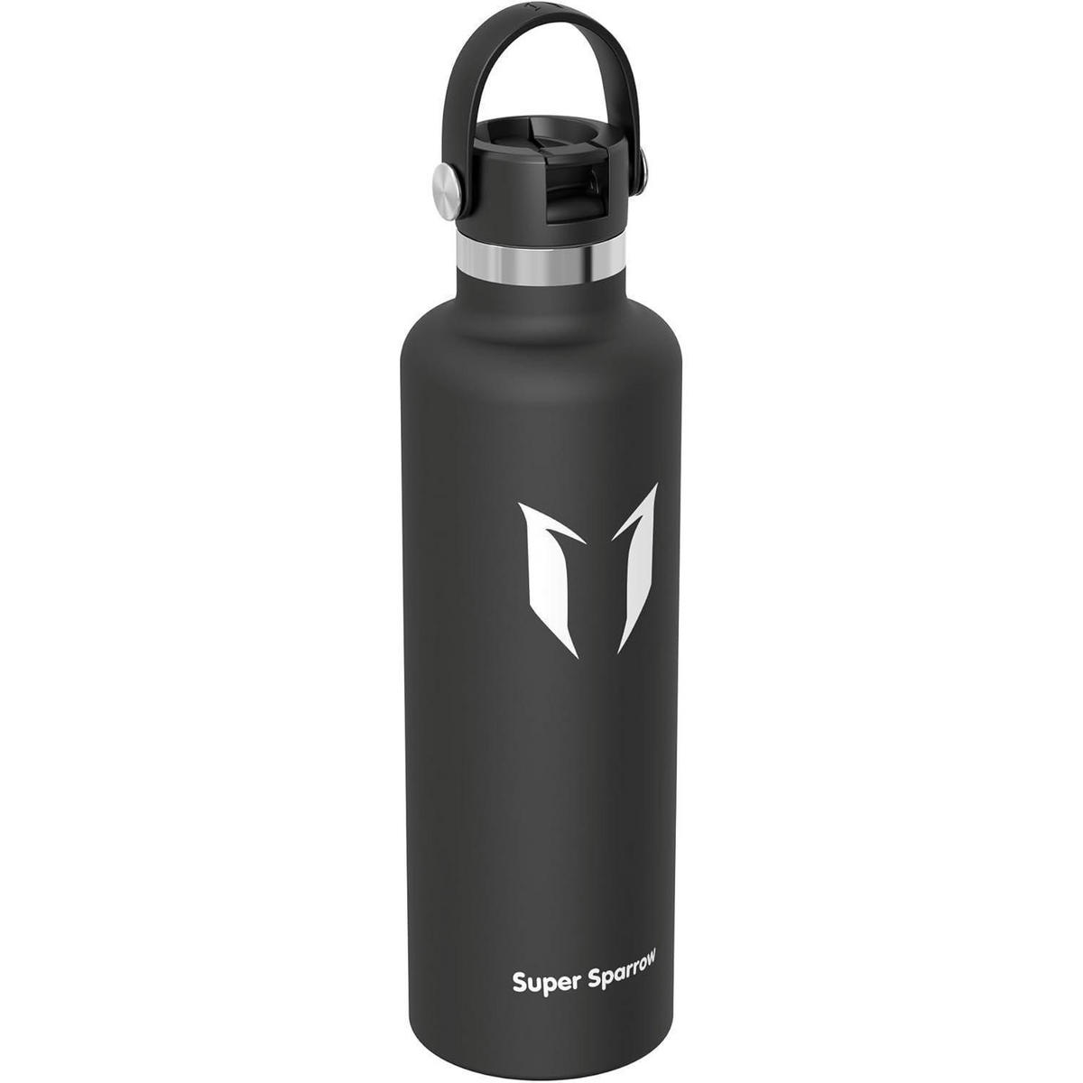 TRINKFLASCHE Edelstahl 1000 ml Schwarz - Schwarz, Metall (8.5/8.5cm)
