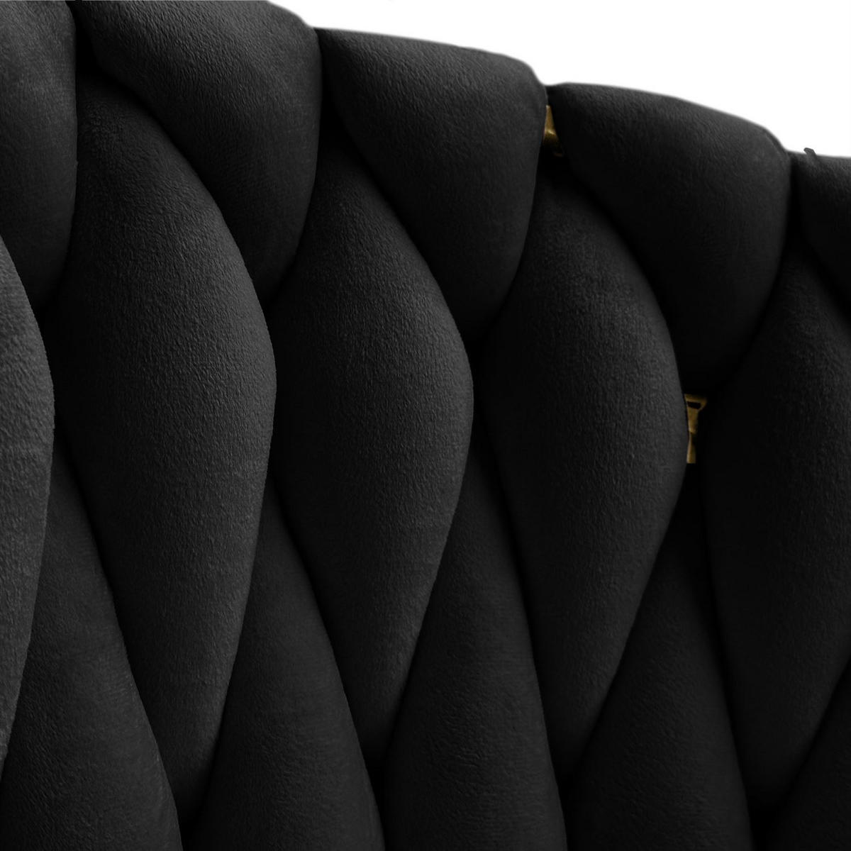 ARMLEHNENSTUHL ROSALIE - Goldfarben/Schwarz, Textil (65/73/54cm) - Lookway