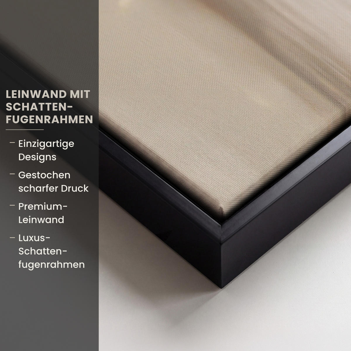 LEINWAND Bilder mit Rahmen - Moderne Kunst - Abstrakt - Beige - 80x120 - Beige, Textil (80/120cm) - MuchoWow