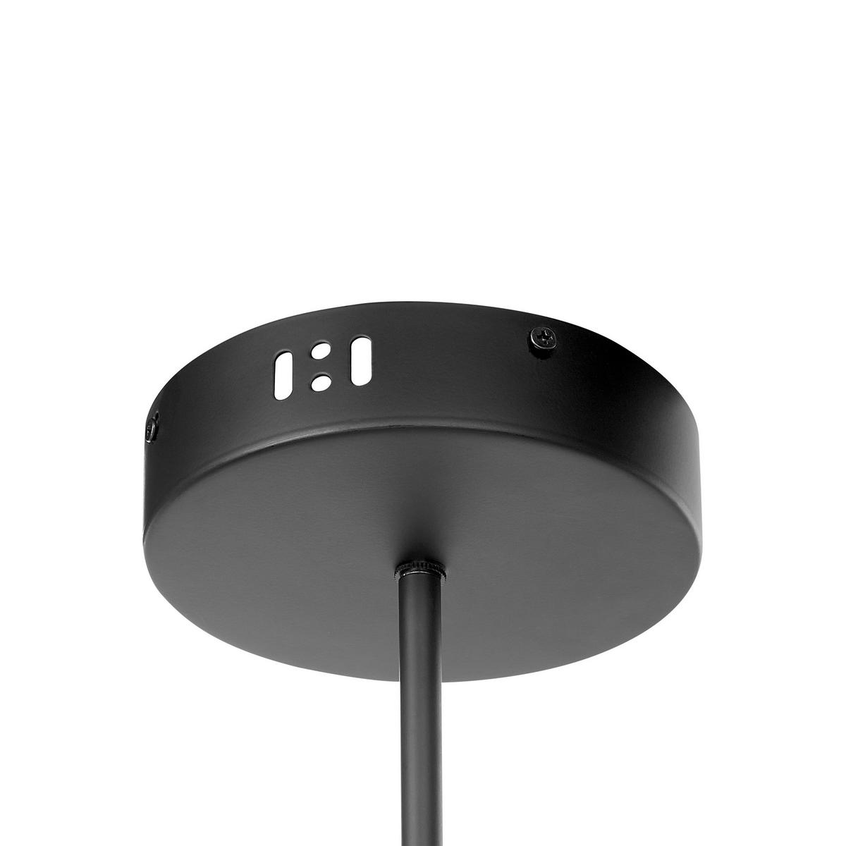 HÄNGELAMPE Foyle 10/122/69 cm - Schwarz, Metall (10/122/69cm) - Beliani