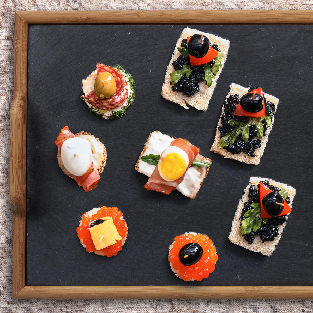 SERVIERTABLETT - Multicolor, Holz/Stein (40.5/6/32cm) - Relaxdays