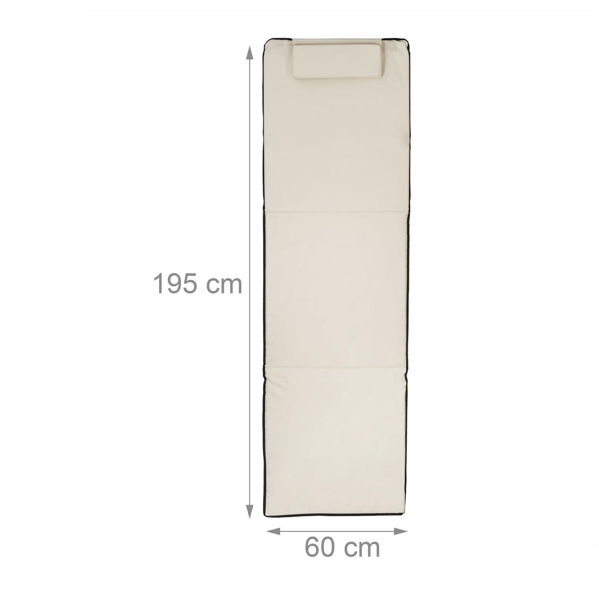 STRANDMATTE - Beige, Textil/Metall (60/63/195cm) - Relaxdays