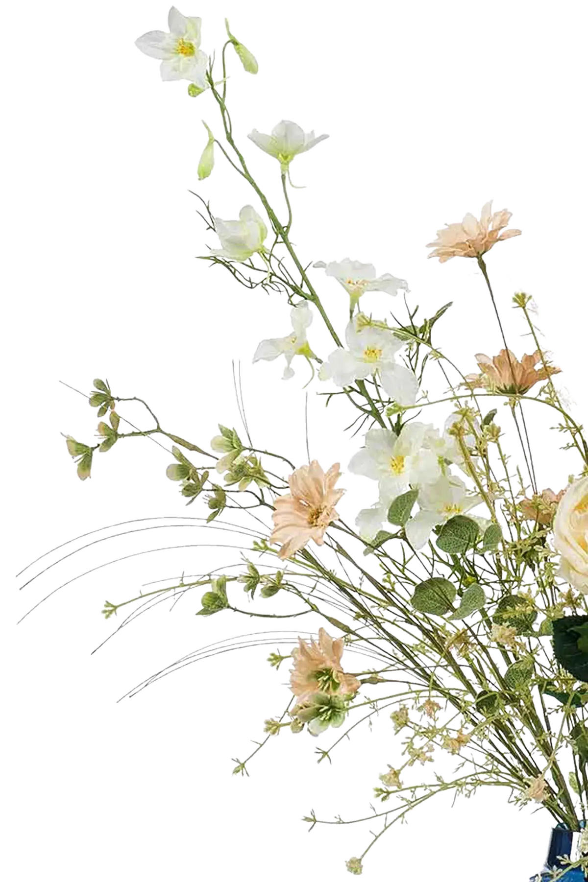 KUNSTBLUME Künstlicher XL Blumenstrauß - Tabea 100cm - Weiß, Kunststoff (100cm) - Emerald