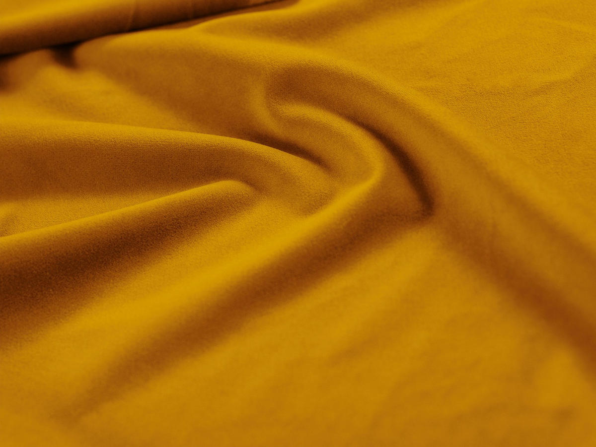 SOFA Lupine aus Samt gelb 2 Sitzplätze - Gelb, Textil (200/70/95cm) - Micadoni