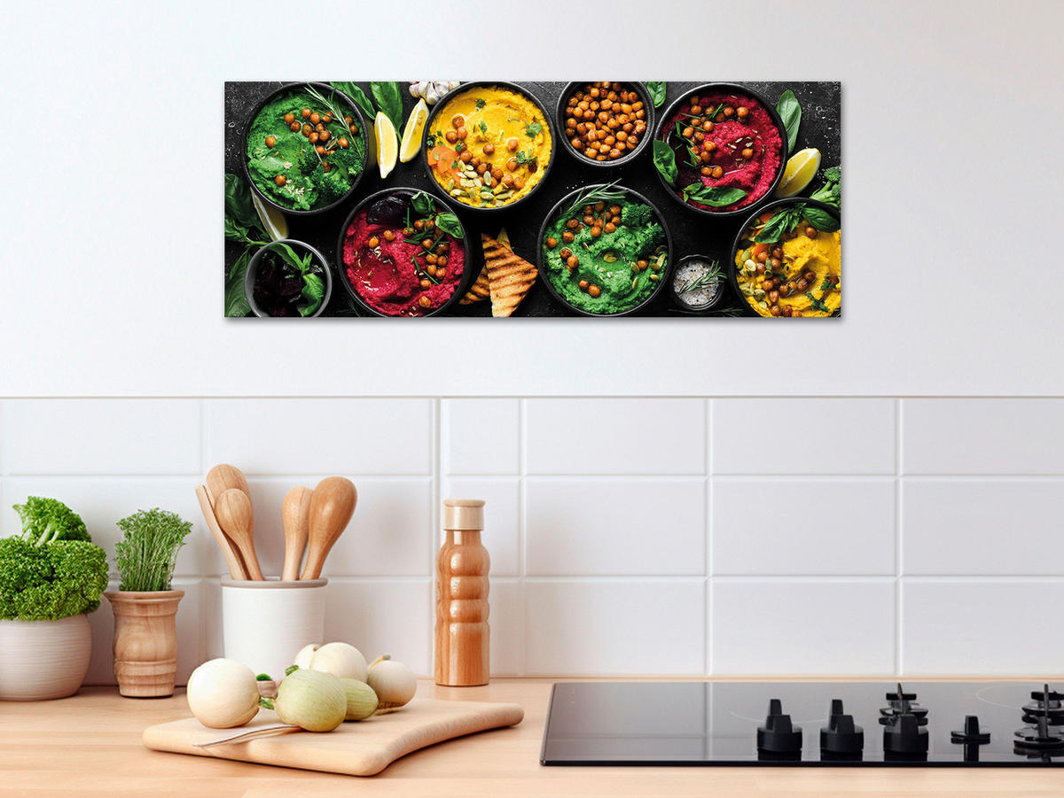 GLASBILD 80x30 cm Küche orientalisch - Multicolor, Glas (80/30cm) - artissimo