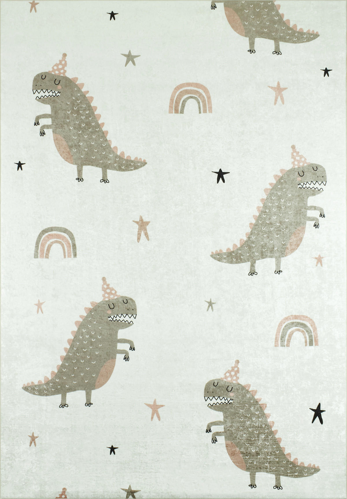 KINDERTEPPICH mit grünem Dinosaurier-Muster Happy 160x230 cm - Grün, Textil (160/230cm) - Nazar Rugs