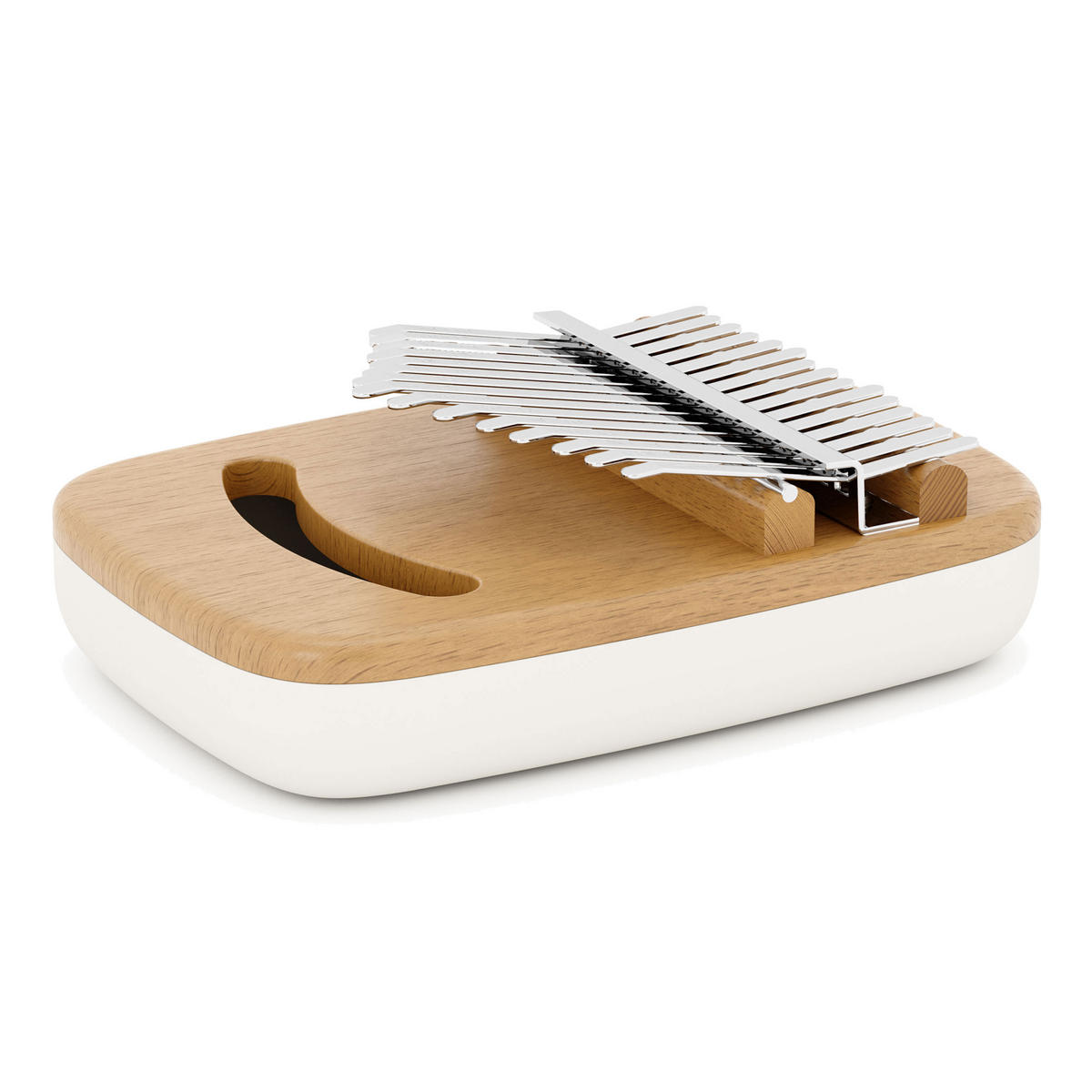 DAUMENKLAVIER Strumba, Weiß / Natur - Weiß, Kunststoff (11/6/16cm) - Umbra