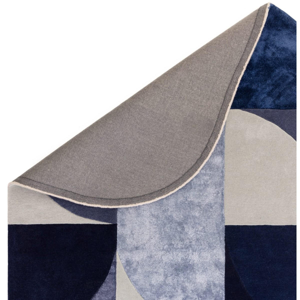 TEPPICH Moderner aus Wolle für Wohn- und Schlafzimmer LAVO Blau 200 x 300 cm - Blau, Naturmaterialien (200/300cm) - Novatrend