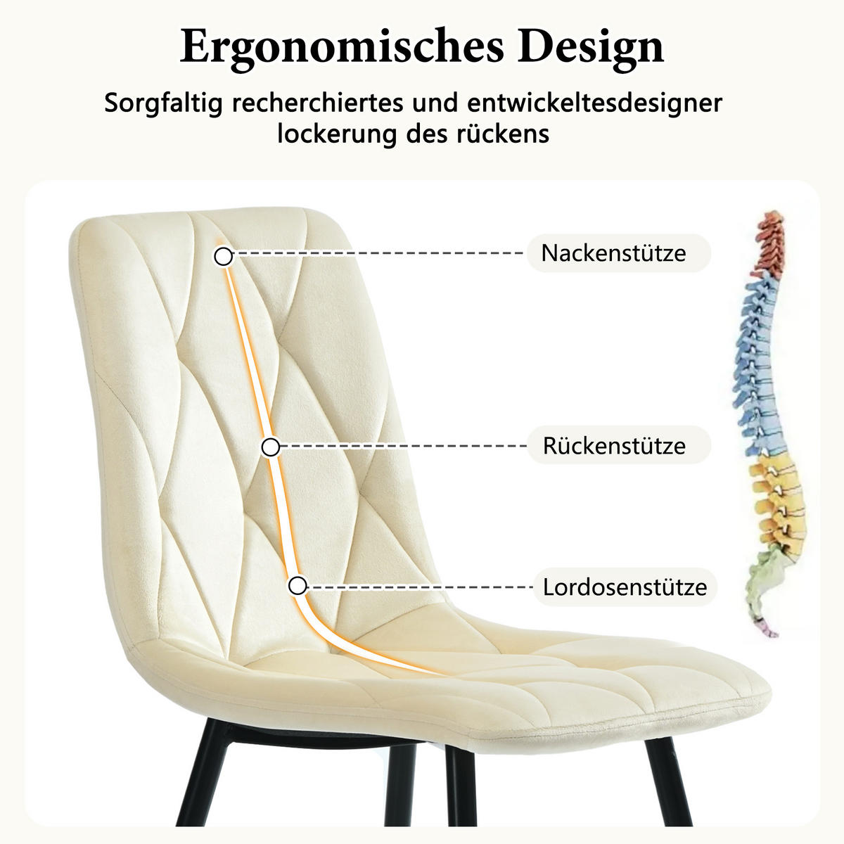 ESSGRUPPE 5-teilige Ausziehbarer Esstisch & 4 Samtstühle - Weiß, Holzwerkstoff (140/76/100cm) - Urban Meuble
