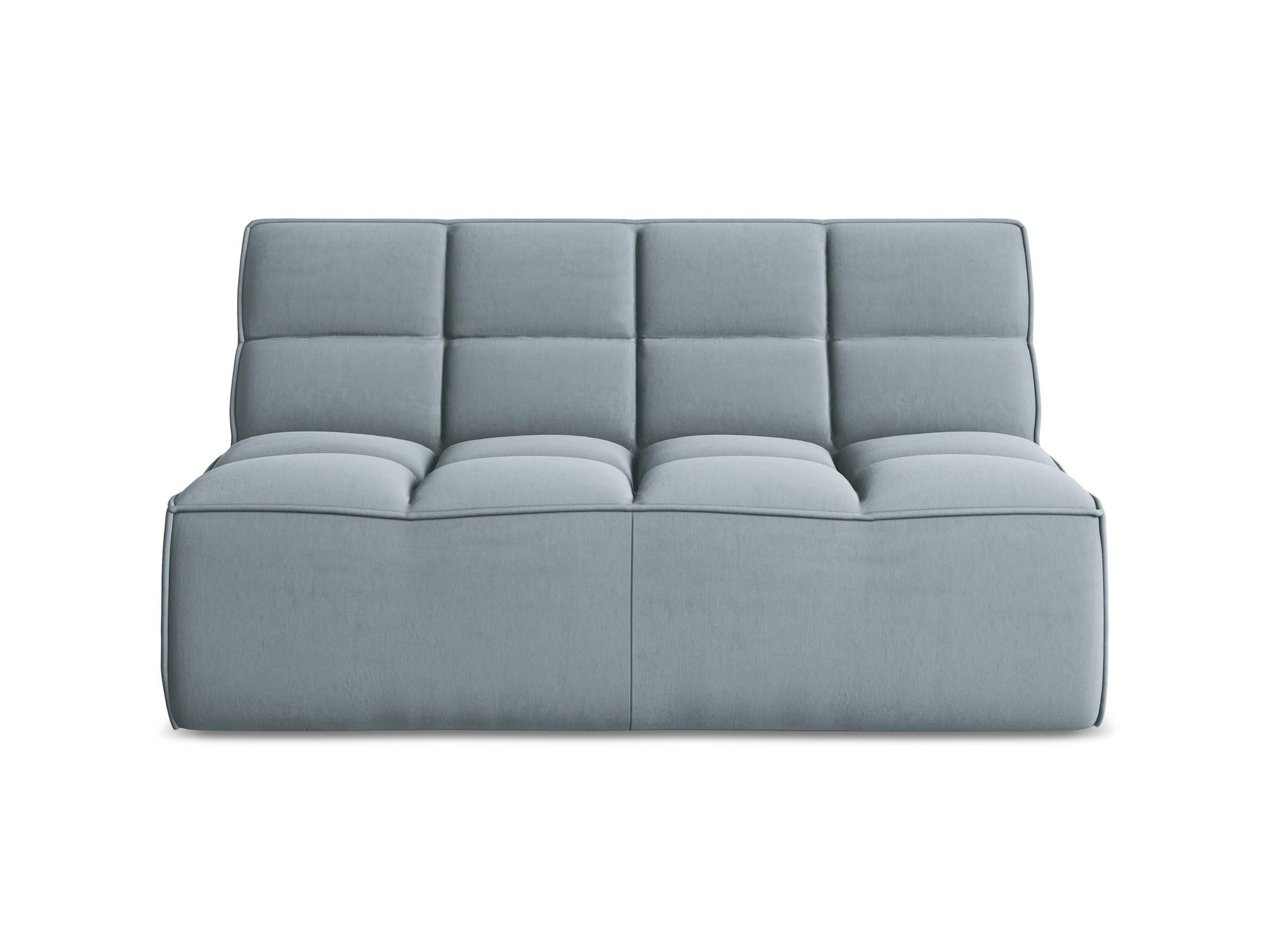 2-SITZER-SOFA Samt Stoff Blau - Blau/Schwarz, Kunststoff/Textil (160/75/93cm) - Makamii
