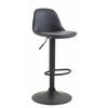 BARHOCKER Lederlook schwarz - Schwarz, Textil/Metall (39/82/43cm) - CLP