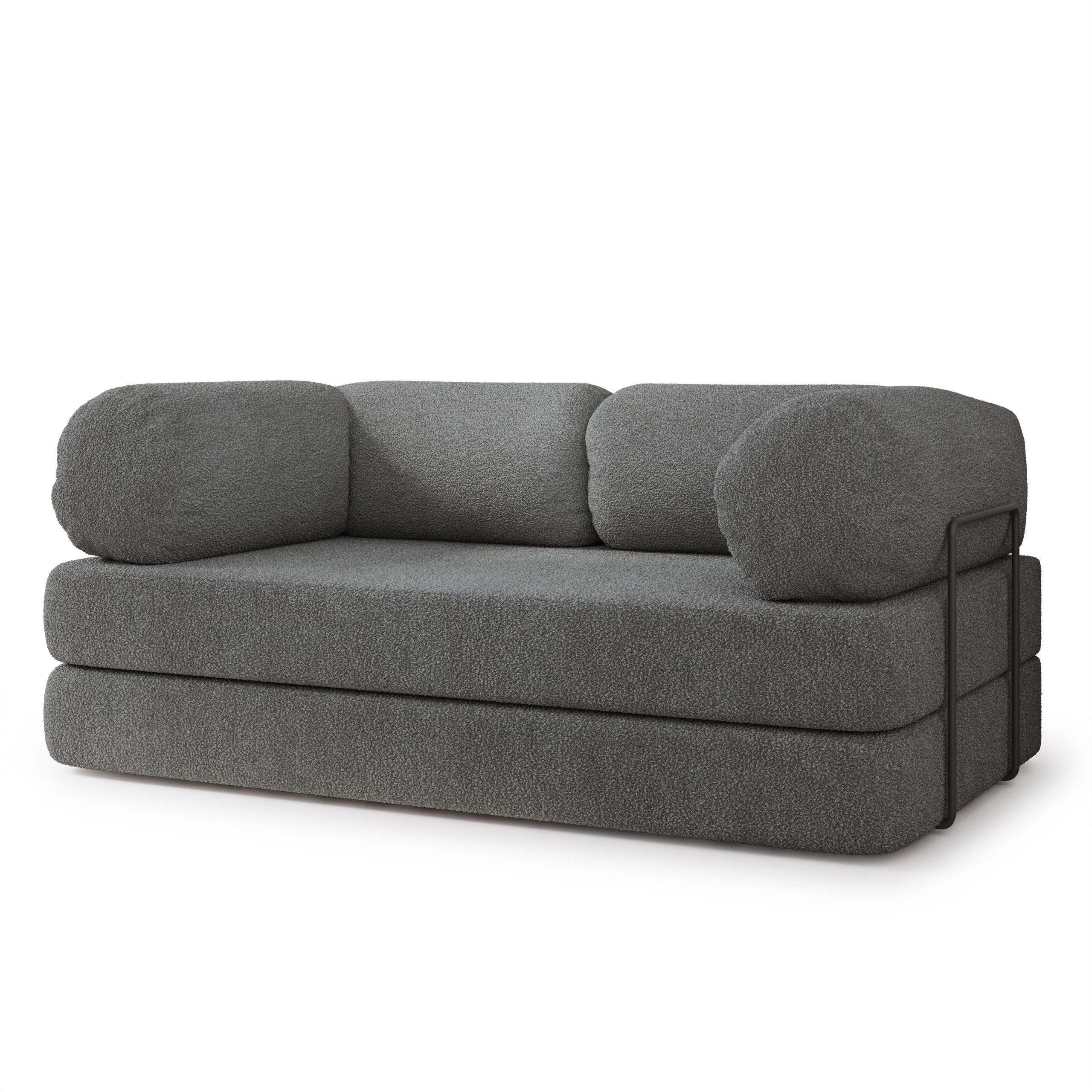 Masseno Bettsofa Grau 170x68x80 cm