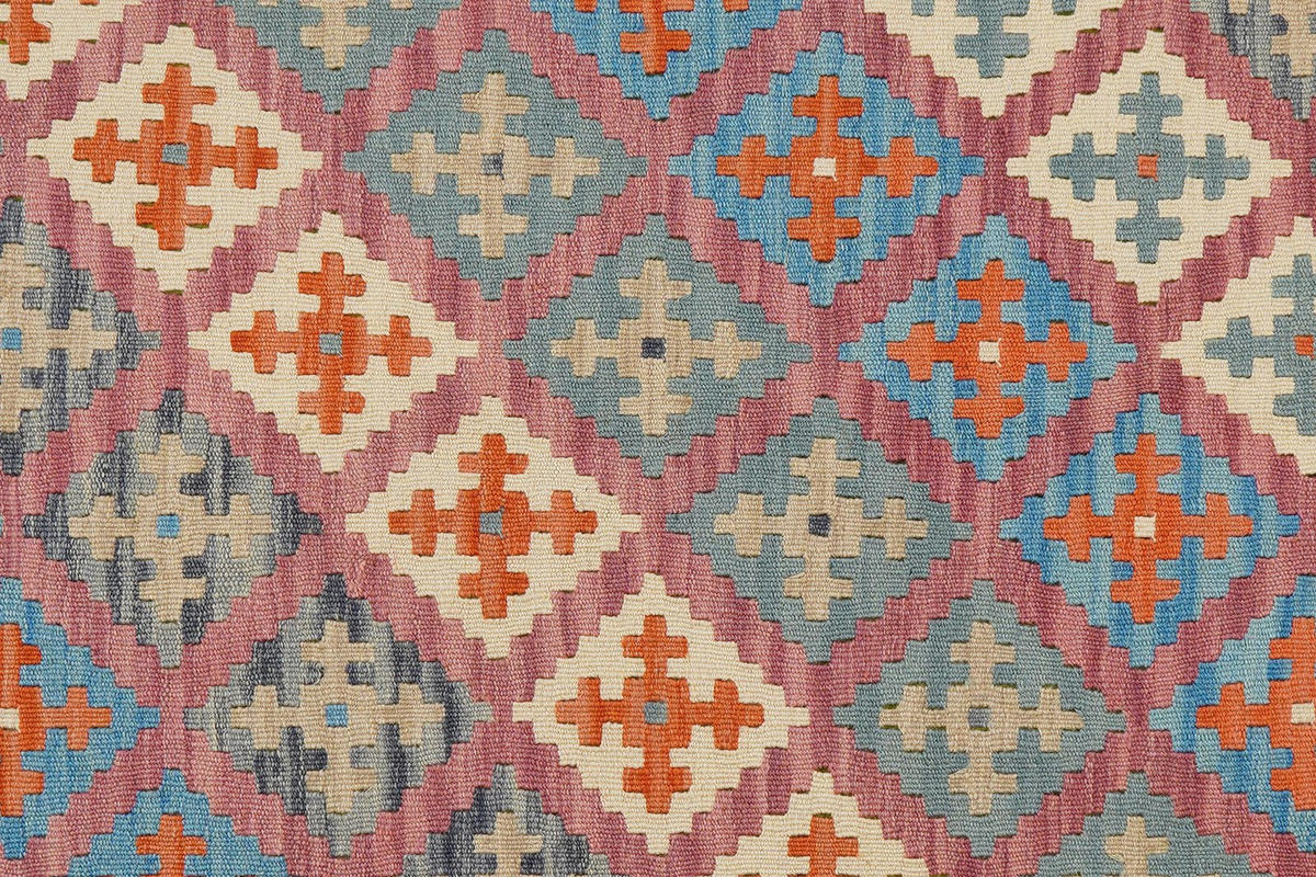 KELIM-TEPPICH handgewebt Gashgai Rosa 179/121 cm Schurwolle - Pink, Textil (121/179cm) - Looma