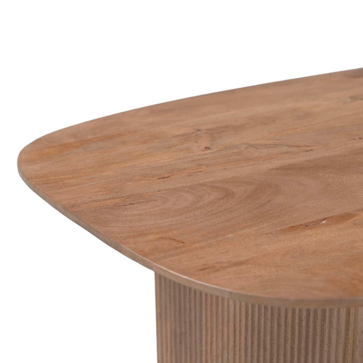 COUCHTISCH Dänisch oval natur Holz 120x70x38 cm - Juro - Braun, Holz (120/70/38cm) - Giga Meubel