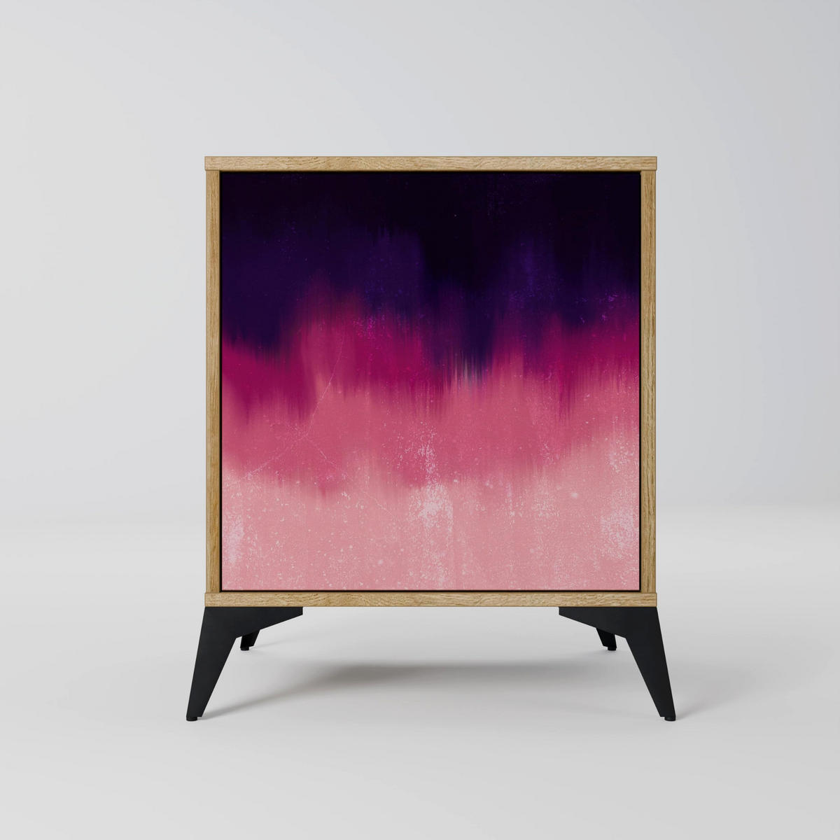SIDEBOARD AURORA BOREALIS, Eichefarben, 57,5x42x57,5 cm, Ohne Füße - Eichefarben/Multicolor, Holzwerkstoff (57.5/57.5/42cm) - SpaceRebels