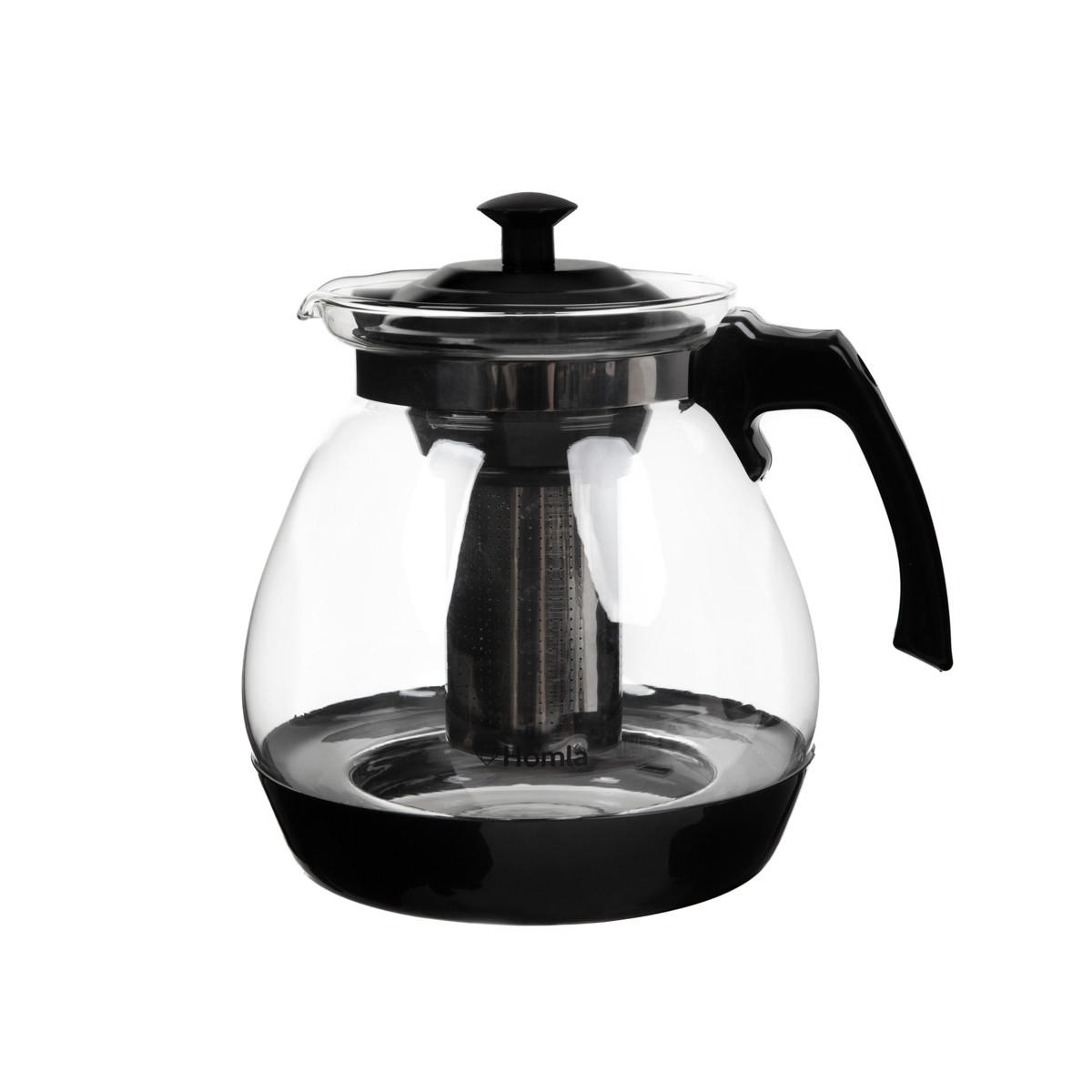 TEEKANNE Beker schwarz 2,3 l - Transparent, Glas (17/20/17cm) - Homla
