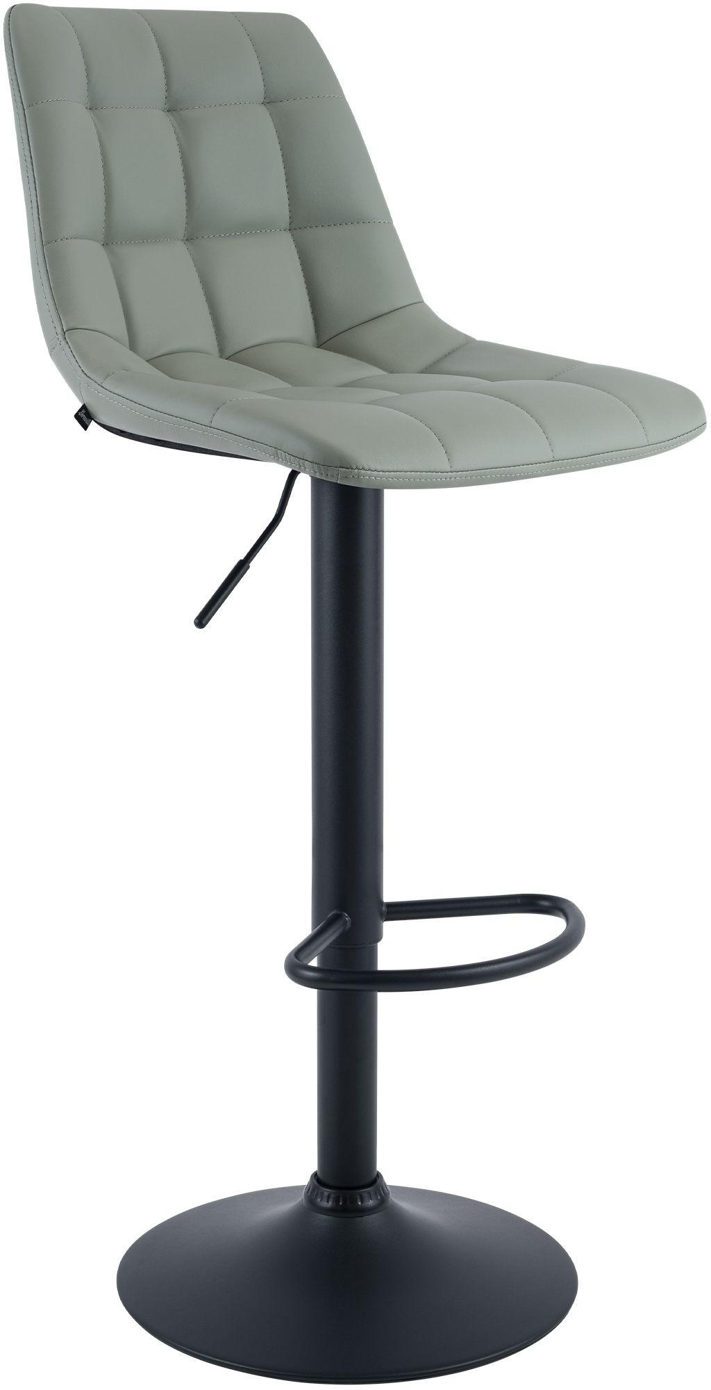 BARHOCKER Lederlook Grau - Schwarz/Grau, Textil/Metall (44/108/50cm) - CLP