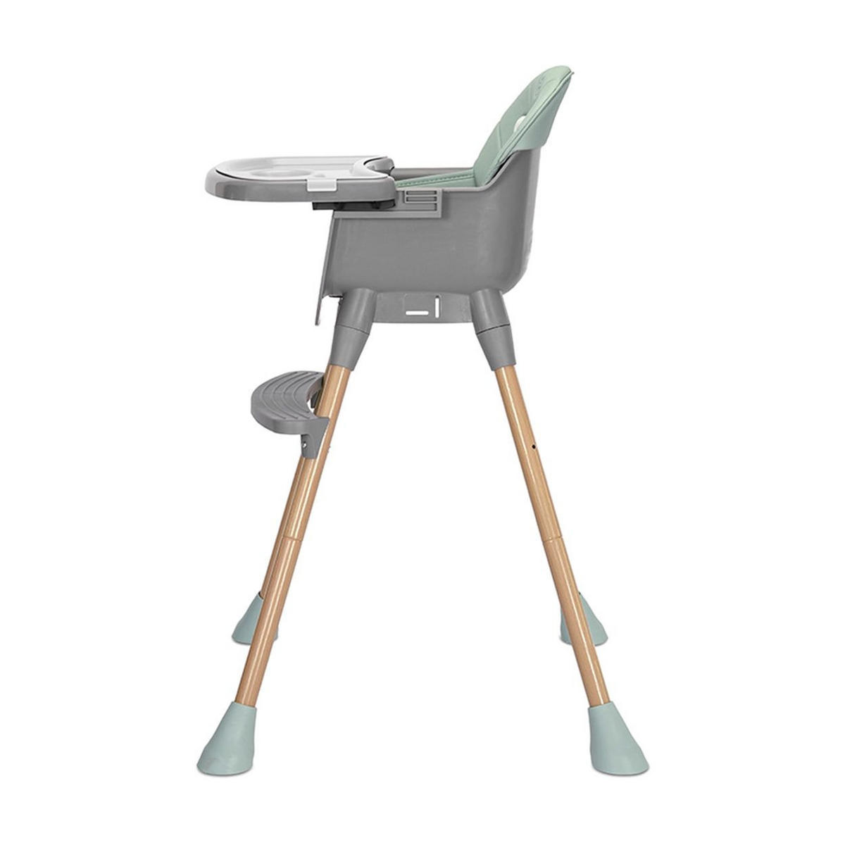 HOCHSTUHL Vanilla 3 in 1 grün Kinderstuhl, Tablett, Fußstütze, Gurt - Grün, Kunststoff (66/94/60cm) - Lorelli